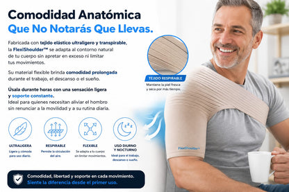 FlexiShoulder™ Manga de Compresión para Hombro  Alivio Instantáneo.
